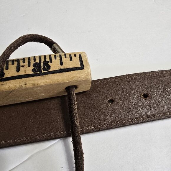 Wrangler Belt Men’s 38" Leather Silver Concho Handcrafted Made Old Sonora Mexico - Picture 9 of 10